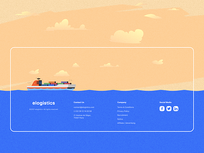 Elogistisc - Footer Concept colorful concept footer illustration landingpage layout logistics ui ui design visual