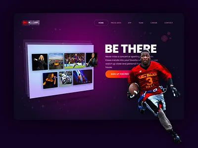 Video streaming mobile app landing page clean design landing page live video streaming ui