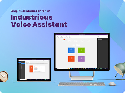 Industrious Voice Assistant app design application design evoke evoke technologies user experience design voice assistant