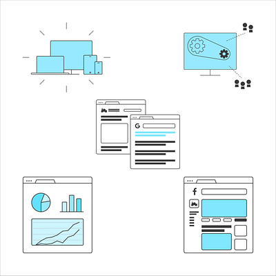 Icons - Digital Marketing Company adobe illustrator design icons illustration ui