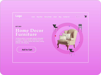 Furniture Landing Page branding design illustration logo ui uidesign uiux ux ux design vector