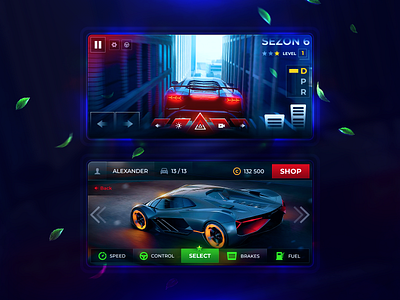 Racing - game interface app app game casino dark mobile dark ui design gambling game game interface illustration interface mobile games mobile interface nft nft game racing romanov ui ux web design