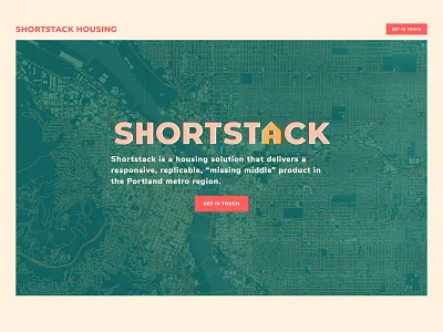 Shortstack Housing Branding + Splash Page branding design development figure ground housing illustration illustrator logo map offset portland real estate splashpage wordmark