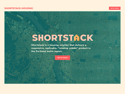 Shortstack Housing Branding + Splash Page branding design development figure ground housing illustration illustrator logo map offset portland real estate splashpage wordmark