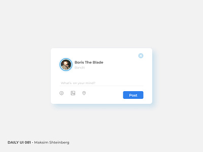 Daily UI Challenge 081 - Status update app dailyui design post product social twit twitter ui uidesign