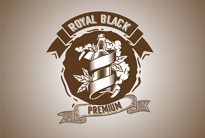 Royal Black Vintage Logo beer beverage champagne drinks logo logo inspiration marijuana retro symbol vintage