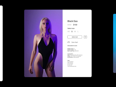 Lingerie Product Page animation concept creative design detail folio interaction landing lingerie portfolio product product card scroll transition typography ui ux web design web page website
