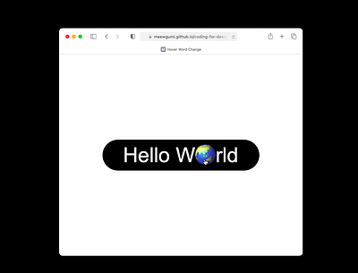 css hover hello world animation button coding coding for designers css emoji hover hover effect interaction web design web development