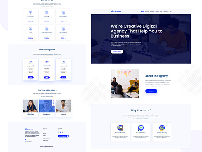 Digital Agency - Landing Page Design, UI Design 3d agency header concept agency landing page animation brand identity company landing page digital agency landingpage graphic design illustration landing page design marketing agency page mobile app design print design product design ui ui design ux design web design web template web ui