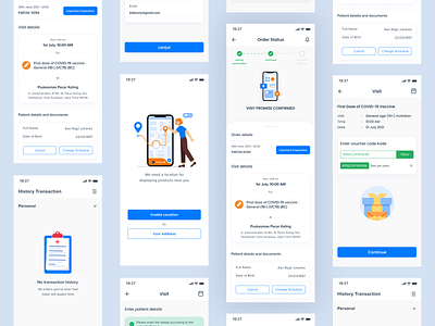 Yuk Vaksin App Exploration dailyui exploration icon illustration ios design minimalist design mobile app ui concept ui design ui mobile concept ui ux vaccination vaccine app web design