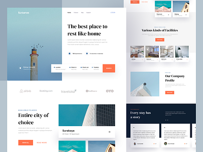 Keturon - Hostelry Landing Page apartement. hero hostelry hotel landingpage ui design uidesign userinterface ux design uxdesign webdesign website