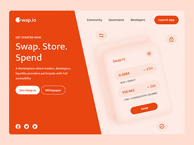 Swap Protocol UI app design exchangeui figma landingpage landingui mobile app mobile ui swap swapui swapuidesign ui uidesign uiinsipration uiux ux webapp webdesign webui