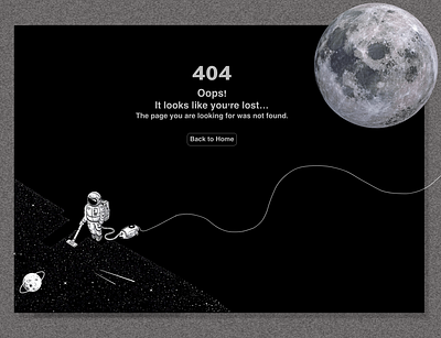 404 Page design illustration ui ux