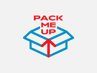 PackMeUp brand identity branding delivery logo design flat graphic design icon illustration logo post ui ux vector