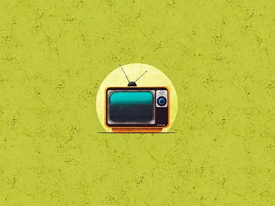 90s TV design illus illustration landscape landscape design old srabon arafat televison texture vector vintage