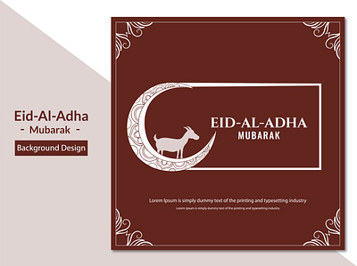 Modern islamic eid al adha mubarak background design 2d beautiful brand branding clean color concept creative design eid eid al adha eid mubarak flat modern qurban social media ui ux