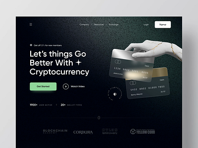 Cryptocurrency Website 💸 - Animation animation animation website bitcoin card clean crypto crypto app cryptocurrency cryptocurrency app darkmode green interaction landing page trade ui ux web web design website website design