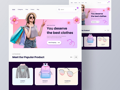 Clothing Store Web UI apparel cart clothes ecommerce ecommerce app ecommerce shop fashion shop shop store shopify shopping store streetwear ui ux web website website shop