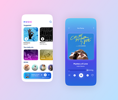 Music App - Concept UI by Autumn Design 3d animation app branding design graphic design icon illustration logo motion graphics typography ui ux vector