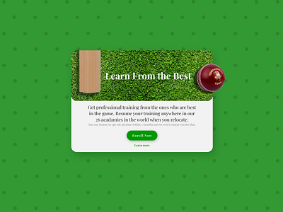 Popup (#dailyui #016) baseball bat cricket dailyui design enroll green mobile new newcomer popup trending trendy ui