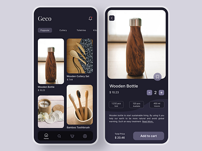 GECO - ECO Market App app best clean dark design eco figma green image list maket app minimal mobile natural new online pay poppular simple sustainable ui wooden