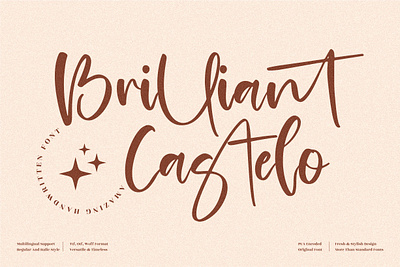 Brilliant Castelo - Handwritten Script Font 3d animation app branding design graphic design icon illustration logo motion graphics typography ui ux vector