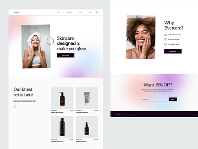 Evercare E-commerce Design branding branding and identity design e commerce ecommerce illustration landing page landing page design logo web design webdesign website design