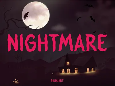 Nightmare branding children display font font game gaming halloween horror movie poster scary thriller youtube