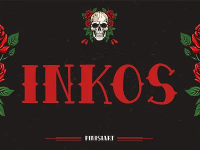 INKOS bold branding display font font gaming music poster rock tattoo youtube