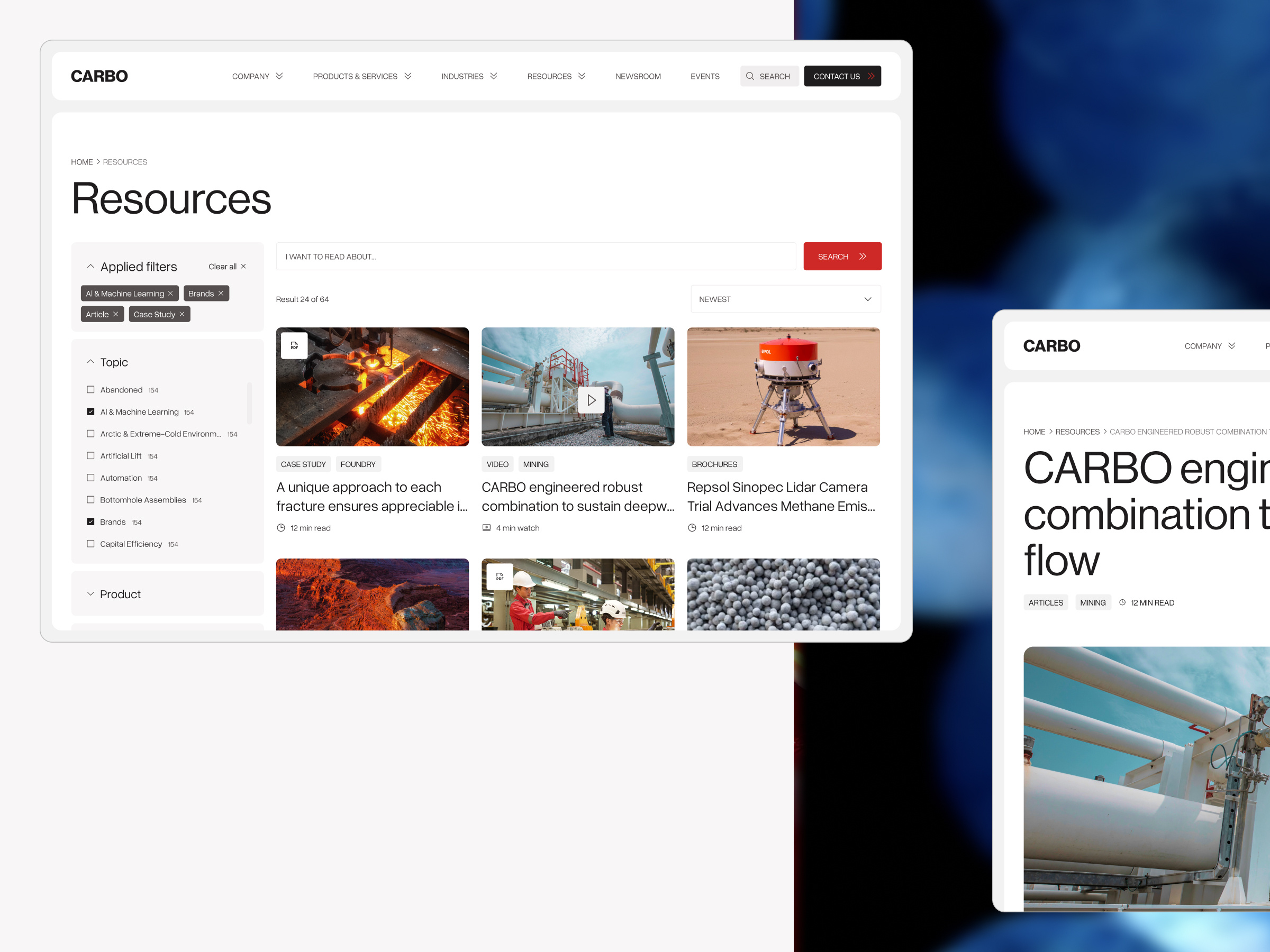 Example of Manufacturing Website | Design & Dev