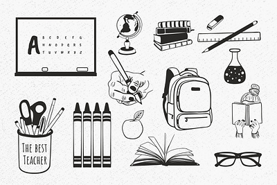 School bundle illustration school sublimation