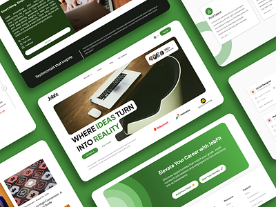 Job Seeker Website green job seeker job seeker website ui uiux uix ux web website