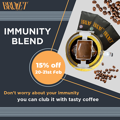 Promotional Design for Bruvet branding coffee design illustration poster promotion typography ui