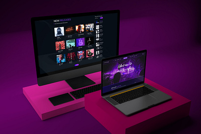 Web Ui - Devaid music band agency band business corporate creative design graphic modern music professional template ui uiux ux web website