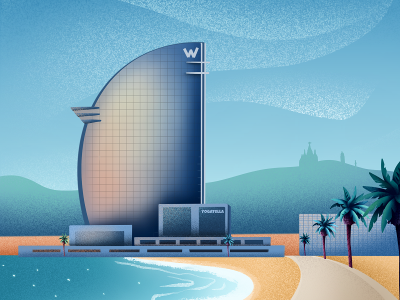 Barcelona, calendar cover barcelona branding calendar city design digital digital illustration digital illustrator drawing illustration illustrator marketing poster print spain ui