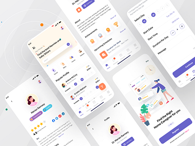 Caring App I Ofspace adoption app app ui care app caring app clean ui design graphic design health illustration interaction ios app mobile mobile app ofspace social ui ux ux design