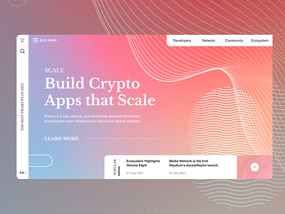 Solana concept animation crypto crypto lending crypto wallet cryptocurrency cryptodesign cryptomarketcap defi design dribbble invite graphic design solana ui webdesign