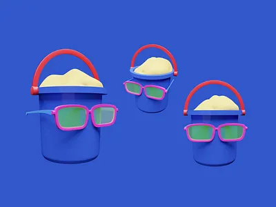 Summer icon 3d 3dillustration animation blender motion graphics ui