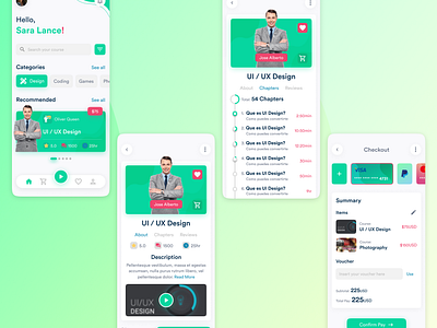 CoursesYa clean courses design dribbble figma minimal ui ux