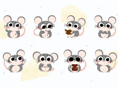Peep the Mouse character design character character design design flat illustration minimal
