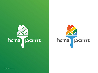 Home Paint Logo brand branding company company logo design graphic design illustration logo vector