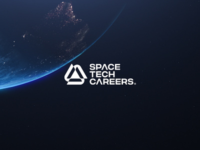 SPACE TECH CAREERS branding design logo minimal logo space tech triangle triangle logo