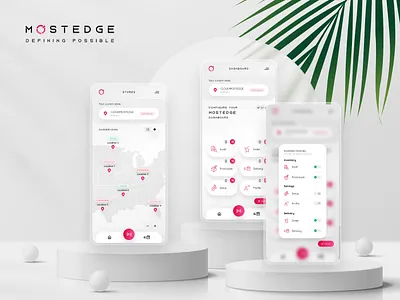 MOSTEDGE - RETAIL MOBILE PLATFORM branding dashboard map mobile dashboard mobile design retail ui usa