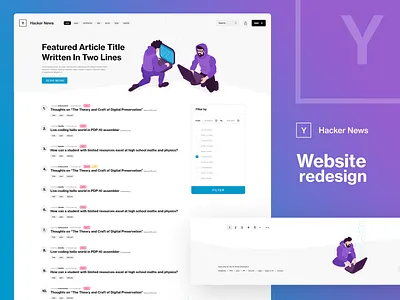 Hacker News design ui ux web webdesign website