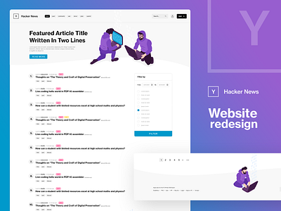 Hacker News design ui ux web webdesign website