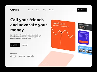Money Save - Landing Page advocate app bank batix clean design finance minimal minimal design money money save online bank transfer ui ui ux wallet web web design web page webdesign