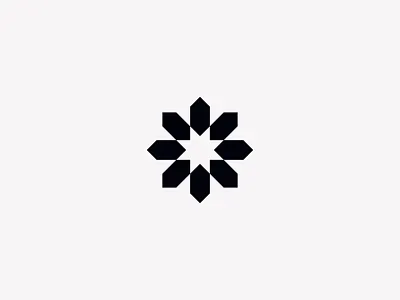 Geometric / Symmetrical Negative-Space Star Logo Mark Concept branding clean concept geometric geometry identity logo logo concept logo designer logo mark minimal negative space star symmetrical symmetry
