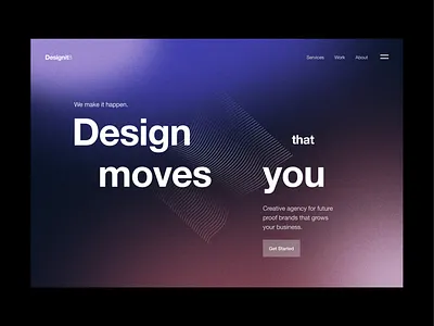 Design Studio Landing 3d branding design flat gradient graphic design interface landing logo minimal typography ui web design website