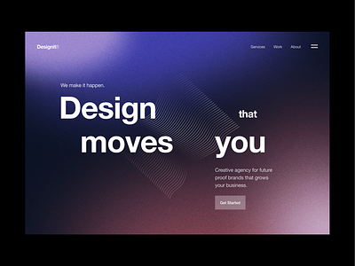 Design Studio Landing 3d branding design flat gradient graphic design interface landing logo minimal typography ui web design website