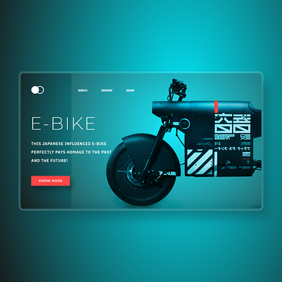 E-bike homepage design adobexd branding design ebike landing modern simple ui uiux website